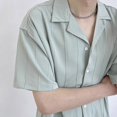 thumbnail image 2 of Camisas y blusas a rayas para hombre, camisetas de manga corta para hombre, algodón, regular, original, XXL, alta calidad, Asia, con cuello, SI Clothing, 2 of 5
