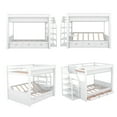 thumbnail image 6 of Harper & Bright Designs Full Over Full Bunk Bed with Drawers and Staircase for Storage, Wood Full Convertible Bunk Bed with Bedside Table, White, 6 of 12