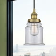 thumbnail image 2 of 616-1PH-BB-G182 Innovations Lighting Canton - 1 Light Mini Pendant In Industrial Style-11 Inches Tall and 6 Inches Wide-Brushed Brass Finish-Clear, 2 of 2