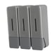thumbnail image 3 of Dispensador de jabón de pared, dispensador de loción, contenedor de champú, botón pulsador, manual gris, 3 of 9