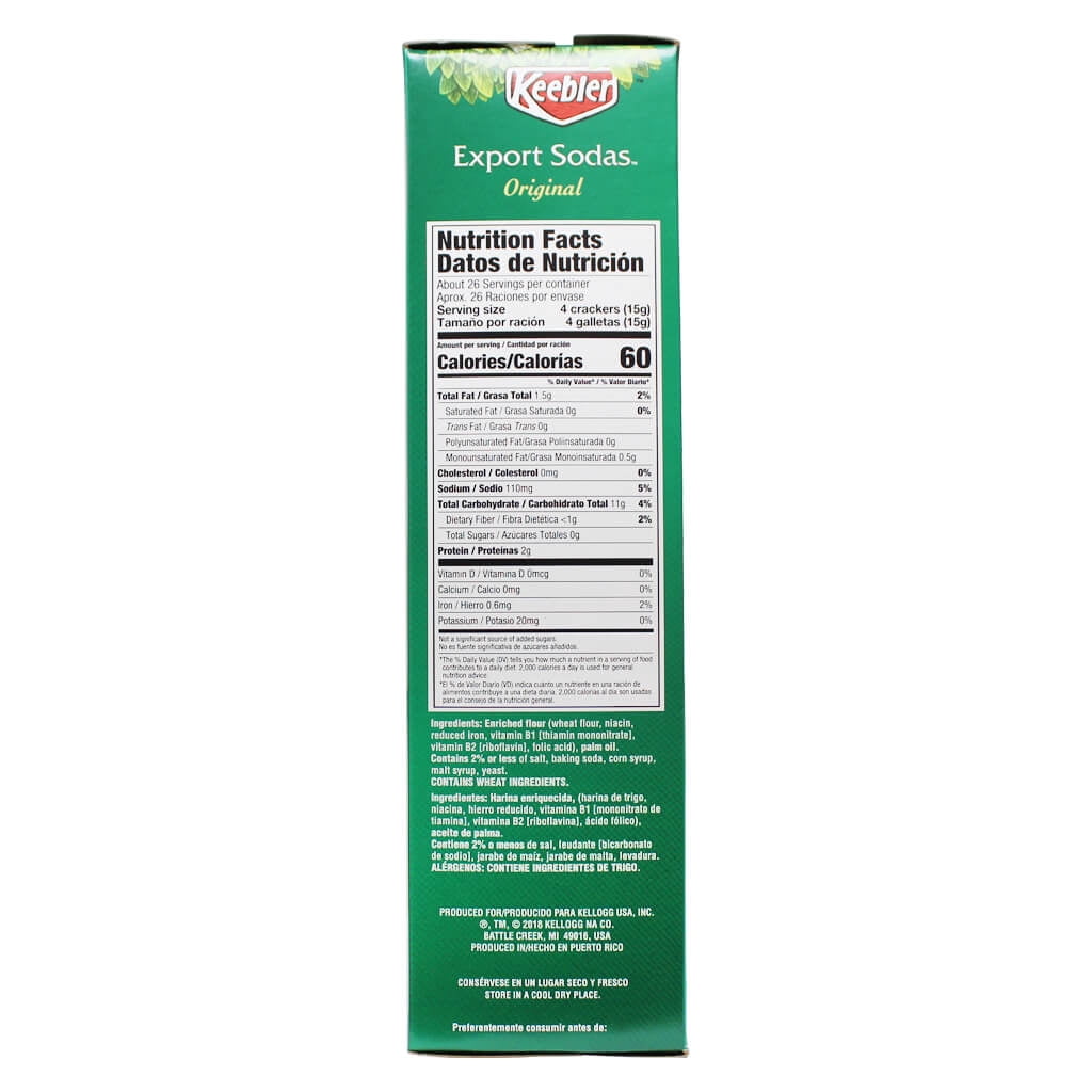 Keebler, Export Soda, Soda Crackers, Original, 14 oz