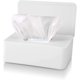 thumbnail image 1 of Caja de pañuelos con tapa, caja de toallitas húmedas a prueba de polvo impermeable, dispensador de pañuelos para el coche, oficina en el hogar (blanco) Feliz Sencillez, 1 of 2