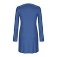 thumbnail image 4 of Hvot&aat Women Bodycon Sexy Ruffle Hem Mini Dress Long Sleeve V Neck Ribbed Knit Short Dress Cocktail Club Party, 4 of 4