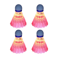 thumbnail image 1 of 4Pcs Luminous Badminton Balls LED Foamed Plastic Sport Badminton Light-Up Shuttlecocks Badminton Set Pink, 1 of 8