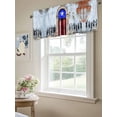 thumbnail image 4 of Puerto Rico Valances for Windows Flag Country Rustic Shabby Door Wall Graffiti Kitchen Valance Curtain Rod Pocket Small Curtains for Cafe Bathroom Laundry Basement 54" x 18", 4 of 8