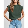 thumbnail image 4 of Elippeo Women Knit Vest, Sleeveless Mock Neck Solid Color Loose Tank Top Fall Sweater for Casual Daily, 4 of 9