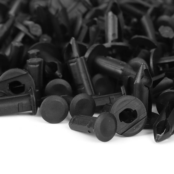Plastic Rivet Push Pin Trim Bumper Retainer 100Pcs Black Car Bumper Rivets Plastic Push Clips Fasteners For