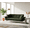 Green, variant on Gewnee Futon Sofa Bed, Convertible Double Sofa Bed with Folding Armrests - Teddy Velvet Fabric & Sturdy Wood Frame for Living Rooms & Small Spaces，Yellow