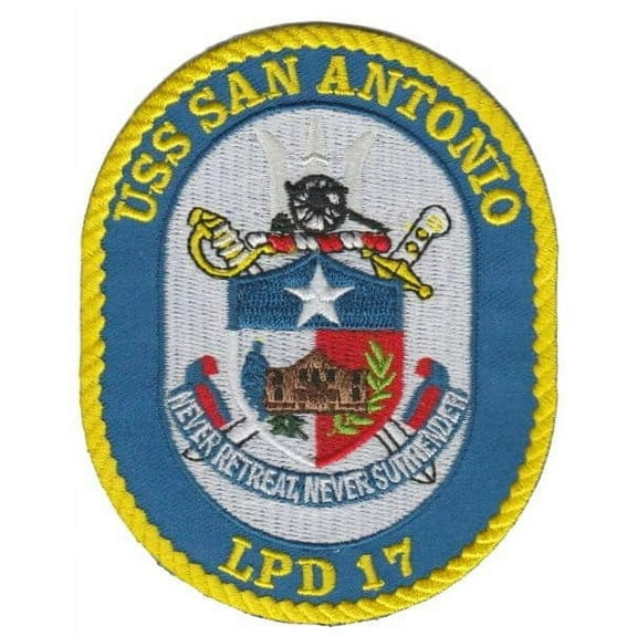 USS San Antonio LPD-17 Patch – Plastic Backing