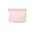 thumbnail image 1 of Ke1Clo Woven PU Cosmetic Bag, Waterproof Multi-Use Makeup Pouch for Cosmetics, Stationery, Small Storage Bag with Woven Texture for Home, Travel, Pink, 1 of 6