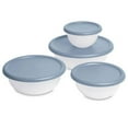 thumbnail image 2 of Sterilite Nesting Mixing Covered Bowl Set w/ Lids, Washed Blue (Set of 18), 2 of 7