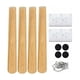thumbnail image 1 of Juego de 4 patas de madera para muebles, patas de cama, patas rectas de 30 cm para mesa de centro, patas para muebles de cocina, acabado en nogal, con accesorios de instalación para sillón, mesita de, 1 of 5