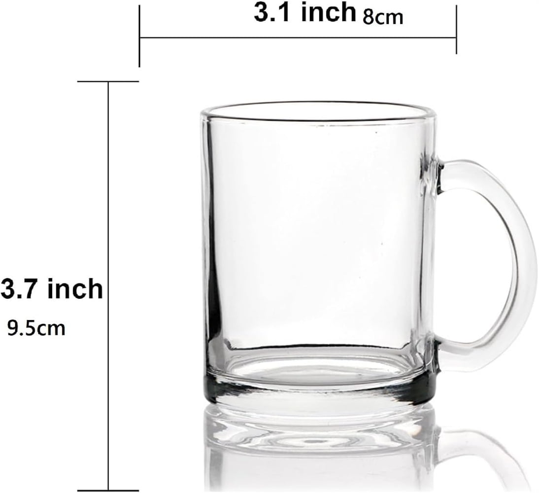 3 Pack 12 oz Sublimation Blank Clear Glass Beer Mugs Glass Coffee Mugs Diy Heat Transfer Print Gift