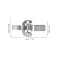 thumbnail image 2 of WHAMVOX  3 Pcs Luggage Metal Fasteners Retro Style Buckle Lock Silver, 2 of 8