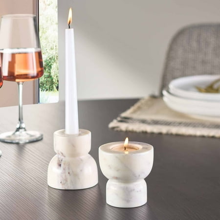 Better Homes & Gardens Modern Marble Candleholders, 2-Pack