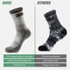 thumbnail image 2 of Calcetines de senderismo Innotree de lana merino para hombre, paquete de 3 unidades, Micro Crew, 2 of 7