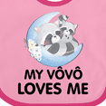 thumbnail image 4 of Inktastic Raccoon My Vovo Loves Me Boys or Girls Baby Bib, 4 of 4