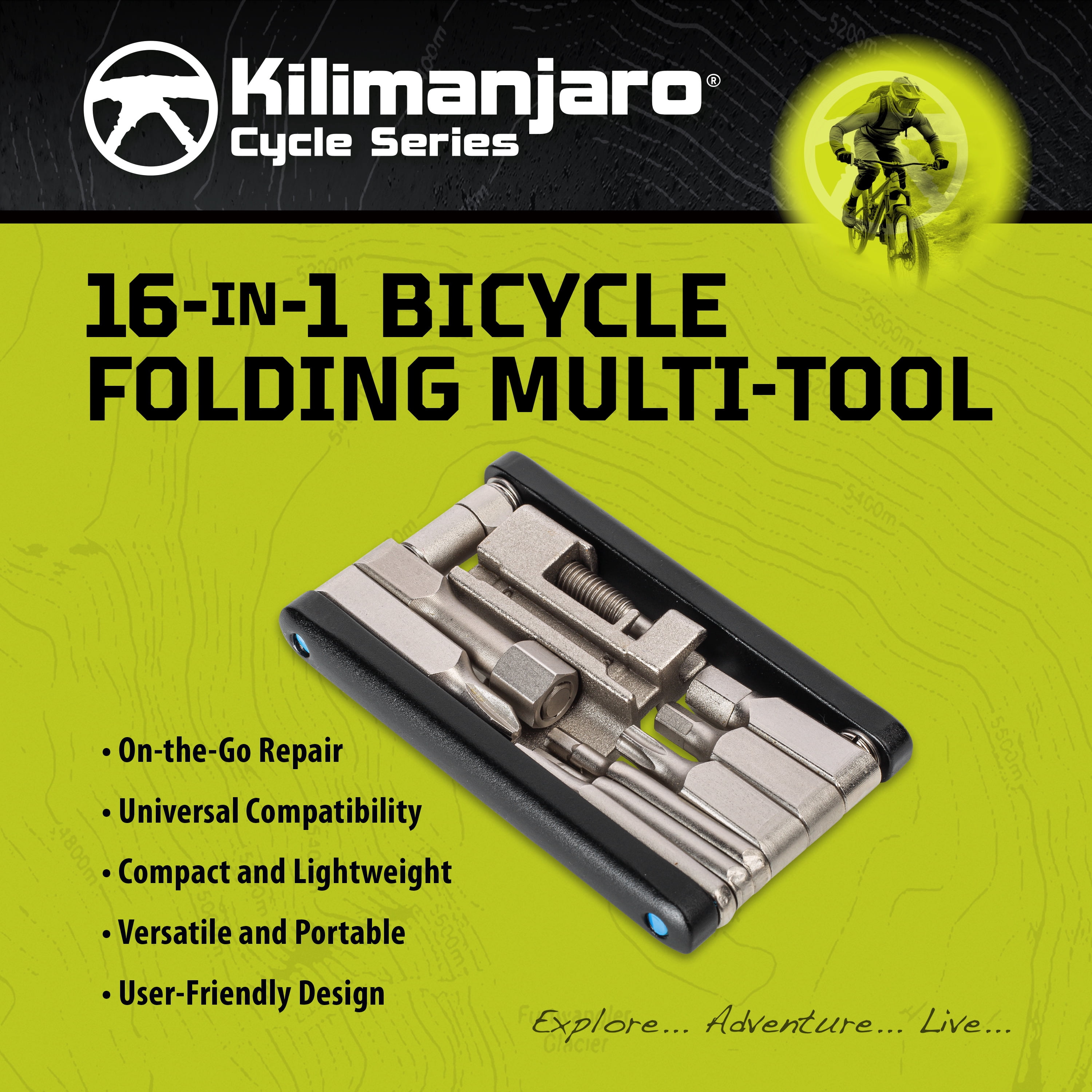 Kilimanjaro 16-in-1 Folding Bicycle Multi Tool - 910525ECE