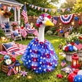 thumbnail image 5 of 2pcs 4th of July Patriotic Star Set with Skirt Hat, Independence Day Costume Outfit for Patio Goose, Festive Decor Clothing for Outdoor Lawn Goose and Easter Holiday Decoration, Blue, 5 of 7