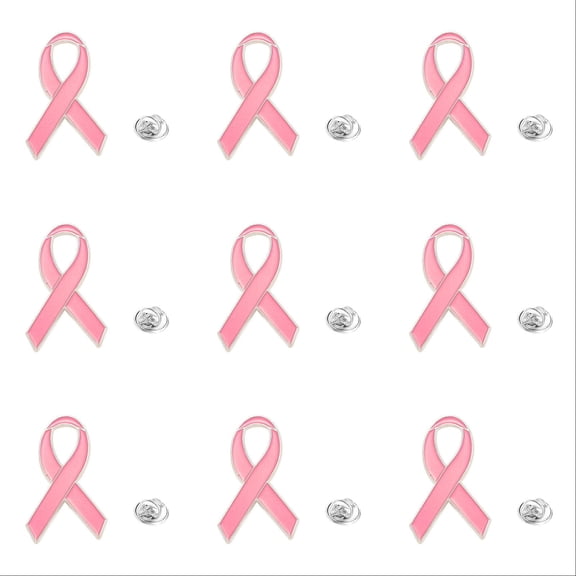 Bulk Pink Ribbon Pins for Cancer Awareness, Lapel Pin Badges Brooches for Charity Events, Fundraising, Support Groups, Doctors Nurses, Survivors, and Promotional Gift Giving