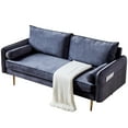 thumbnail image 4 of Velvet Fabric Sofa With Pocket-71‘’Gray, 4 of 8