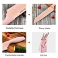 thumbnail image 6 of Tuphregyow 6-Piece Kitchen Knife Set in Pink with Non-Slip, Ultra-Sharp Stainless Steel Blades and Ergonomic Handles, Complete Block Set for Home Cooking Needs Pink, 6 of 8