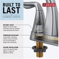 thumbnail image 5 of Delta Eldren Spotshield Brushed Nickel 4-in centerset 2-handle WaterSense Mid-arc Residential Handle Bathroom Sink Faucet with Drain, 5 of 9