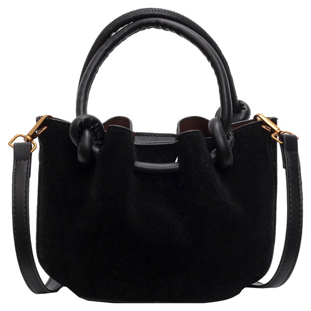 Bolso Cubo Versátil Bolsos Señora Monederos Cruzados Hombro Con Asa Superior Retro Cuero PU Color Sólido para Mujer