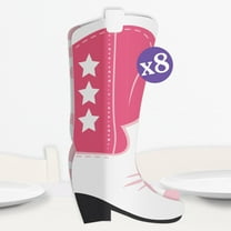 Big Dot of Happiness 3D Rodeo Cowgirl Boots Centerpiece Table Decorations, Freestanding Western Birthday, Cowgirl Bachelorette Centerpieces - 8 Count