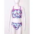 thumbnail image 5 of YIZYIF Big & Little Girls 3Pcs Tankini Set Swimsuit Juniors Floral Print Long Sleeve Rash Guard Bathing Suit A Butterfly 16, 5 of 7