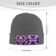 thumbnail image 4 of Purple Camouflage Winter Beanie Hats for Men Women Warm Cozy Knitted Cuffed Skull Cap Deep Heather, 4 of 6