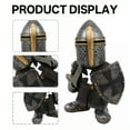 thumbnail image 7 of ICERUN Garden Gnomes,Resin Knight with Cross Shield Sculpture Fairy Garden Accessories,Imitation Metal Look Garden Statues for Outside,Style4, 7 of 7