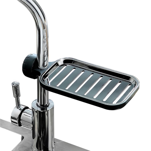 Estante De Almacenamiento Para Grifo, Soporte Hueco Ventilado De Acero Inoxidable, Capacidad De Carga Pesada, Soporte De Rotación De 360 Grados, Soporte Para Baño De Cocina Cateissary HA027424-01