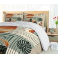 thumbnail image 5 of Ambesonne Monstera Duvet Cover Set, Mid Century Boho Abstract, Queen, Cinnamon Pale Sage Green, 5 of 6