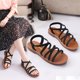 thumbnail image 3 of Oxfords Zapatos de verano Zapatos planos de moda Sandalias Zapatos de estudiante Zapatos romanos Zapatos de playa Zapatos de mujer, 3 of 5