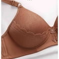 thumbnail image 3 of Up to 60% off Wireless Bra, Woman Color Comfortable Hollow Out Perspective Bra Underwear No Rims(Coffee,40), 3 of 8