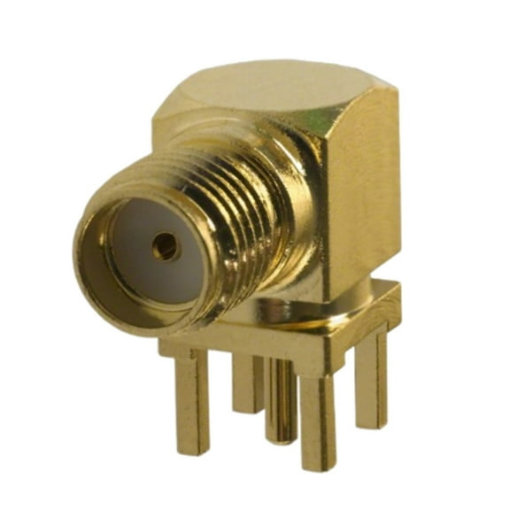901-143-6RFX SMA Connector Jack, Female Socket 50 Ohms Through Hole, Right Angle Solder