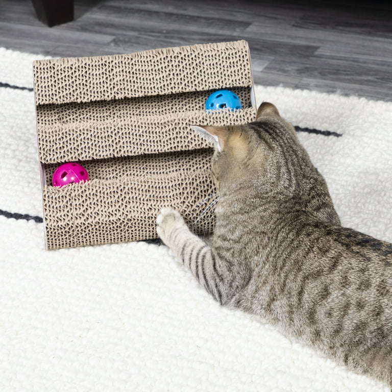 Vibrant Life Cat Scratcher, 3-Sided Corrugated Cardboard Activity