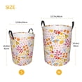 thumbnail image 5 of Fotbe Colorful Floral Laundry Basket with Handles, Waterproof Large Laundry Hamper, Wash Bag for Corner Dorm, Rolling Laundry Basket with Handles-Small, 5 of 8