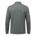 thumbnail image 5 of GrmtClth Mens Polo Shirts Classic Three Button Long Sleeve With Front Pocket Textured Chest Casual Golf Pullover Tees Army Green 3XL, 5 of 5