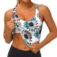 thumbnail image 3 of Picia Watercolor Sunflower Sports Bra for Women,Padded Strappy Sports Bras Medium Support Yoga Bra with Removable Cups,Running Yoga Bra-X-Large, 3 of 9