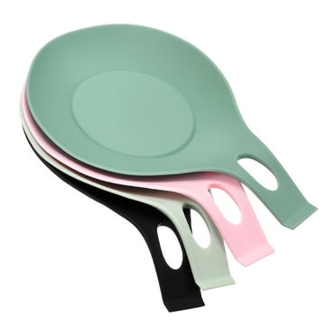 Uxcell 7.68" x 3.74" Heat Resistant Silicone Spoon Rest Kitchen Utensil Holder, Pack of 4 Color