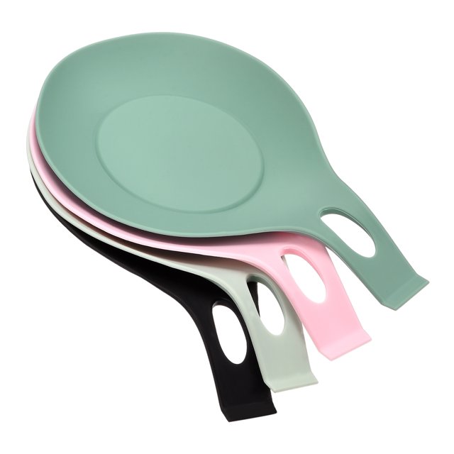 Cuchara Descanso Unique Bargains Silicona 7.68 x 3.74 Negro/Rosa/Turquesa/Claro Verde 1 Juego