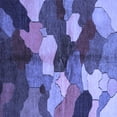 thumbnail image 1 of Ahgly Company Machine Washable Indoor Square Abstract Blue Modern Area Rugs, 5' Square, 1 of 4