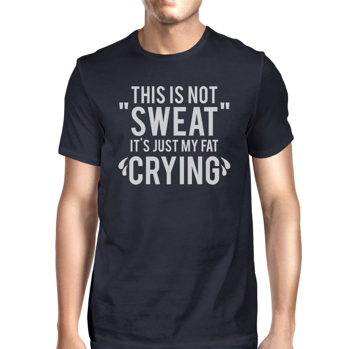 Fat Crying Mens Funny Workout Shirt 