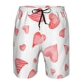thumbnail image 4 of Disketp Men'S Swim Trunks Hawaiian Breathable Surf Beach Swimsuits Mesh Lining Beach Shorts With Pockets-Pink Hearts, 4 of 9
