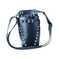 thumbnail image 3 of Serenable Hair Salon Scissors Bag Waist Pouch PU Leather Detachable Shoulder Belt Scissors Belt Bag for Hairdressers Salon Pet Grooming Black, 3 of 10