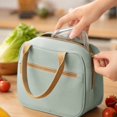 thumbnail image 4 of Insulated Lunch Bag | Reusable Insulated Lunch Tote for Work, Lunch Bag for Women, Leakproof Oxford Cloth, Light Blue, 4 of 6