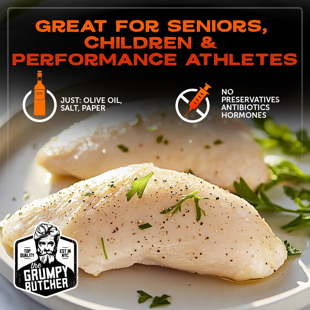 Grumpy Butcher Clean Steamed Chicken Breast 4 Ct, 4 lb (Frozen)