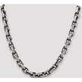 thumbnail image 5 of Sterling Silver Antiqued 8.6mm D/C Elongated Open Link Chain (20 X 8.6) Made In Italy qfc145-20, 5 of 5
